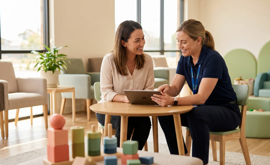 Collaborative planning between a parent and therapist